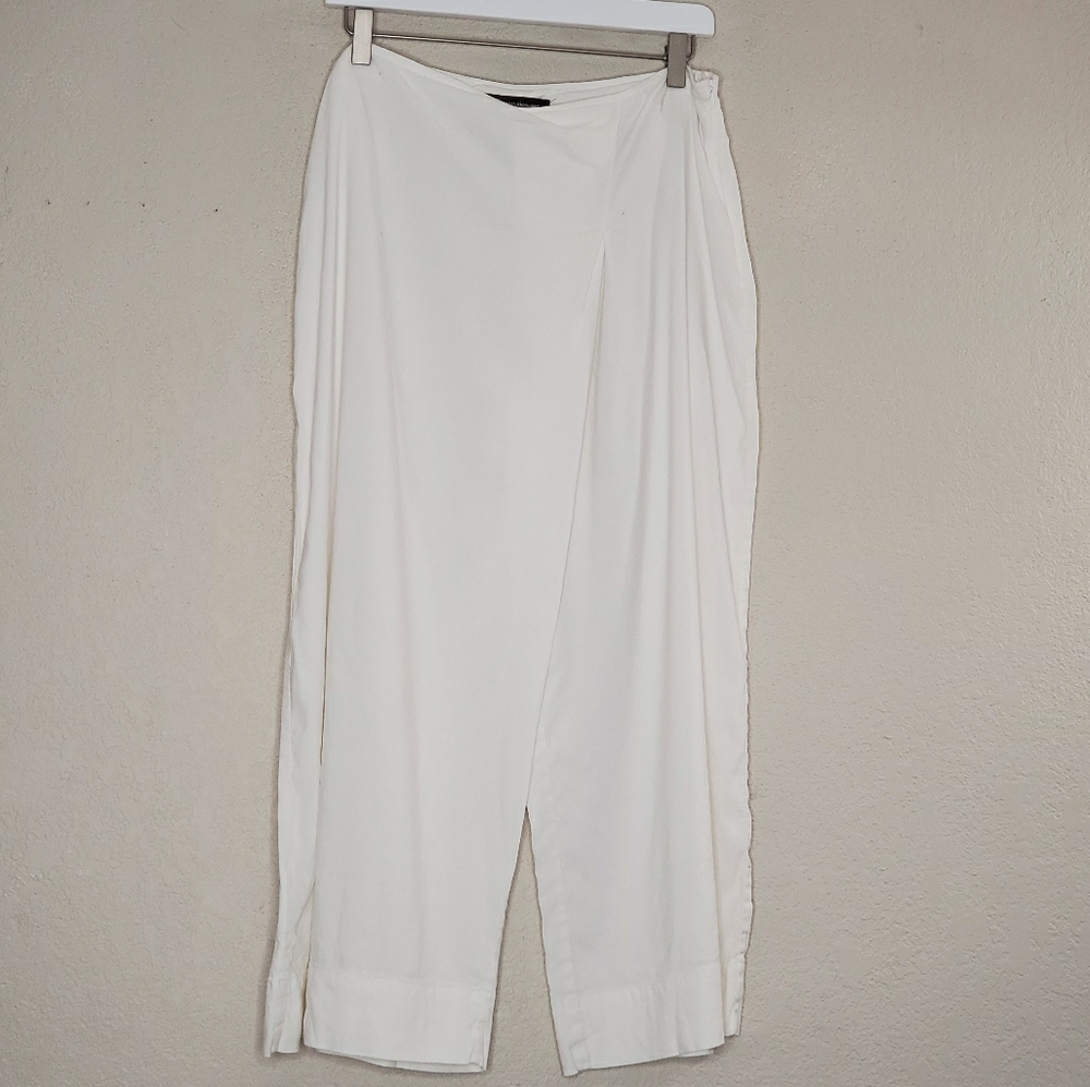 Tommy bahama white faux wrap white linen pants s10